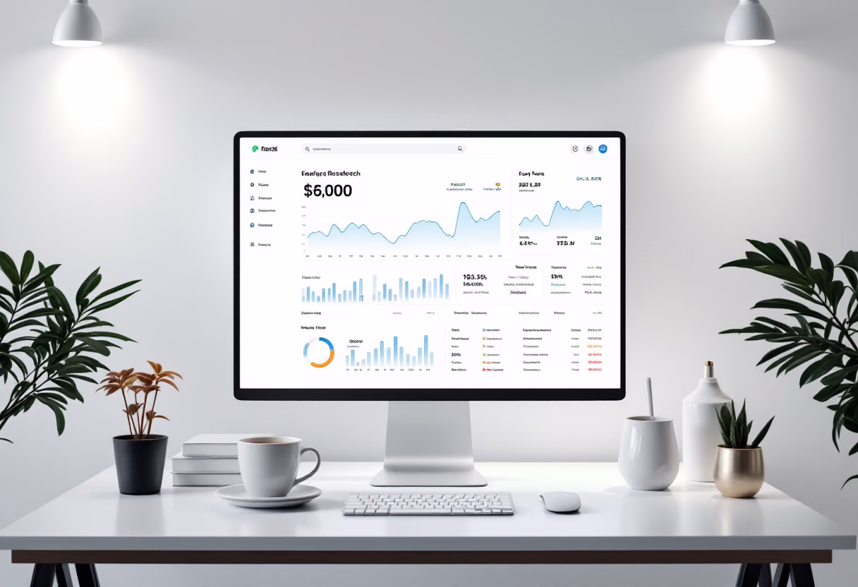 financial dashboard with categorized reports and analytics overview